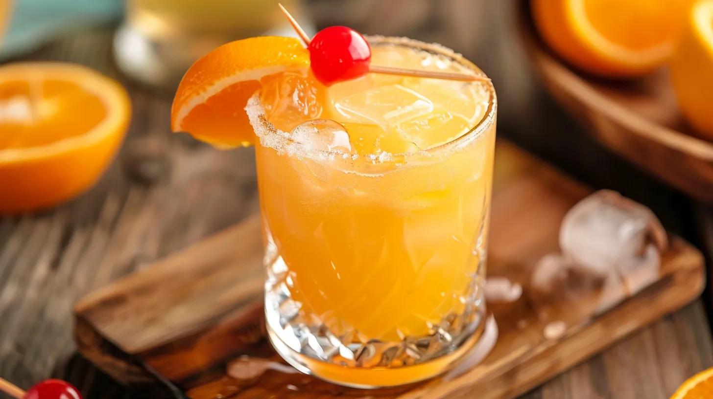 Fuzzy Navel Cocktail Drink